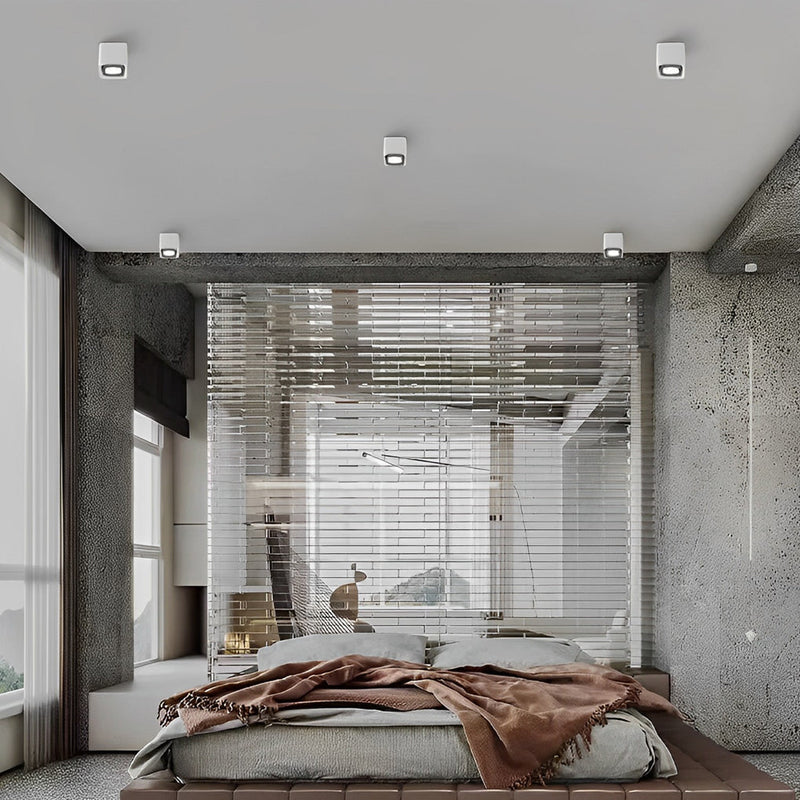 Square Adjustable LED Ceiling Grille Light with Three-Step Dimming - Modern Lighting Solution for Home & Office
