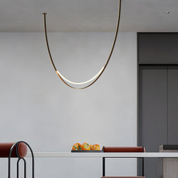 Modern 1/3 Leather Belts LED Pendant Light - Stylish LED Chandelier for Staircases