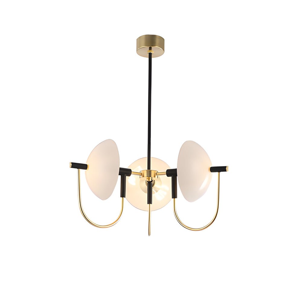 1/3/6 Heads Semicircular Opal Glass Dome Chandelier - Modern Pendant Light for Elegant Ceiling Lighting