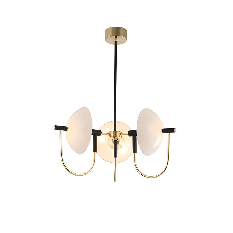 1/3/6 Heads Semicircular Opal Glass Dome Chandelier - Modern Pendant Light for Elegant Ceiling Lighting