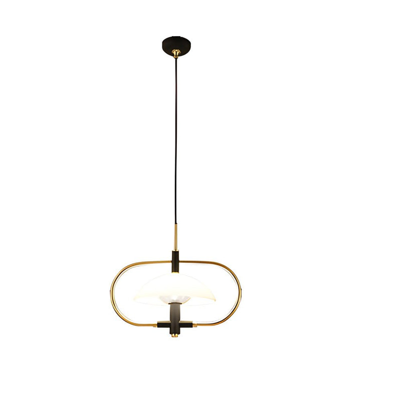 1/3/6 Heads Semicircular Opal Glass Dome Chandelier - Modern Pendant Light for Elegant Ceiling Lighting