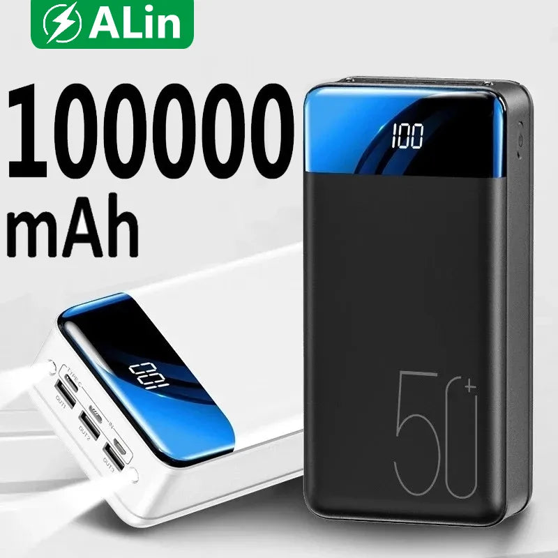 70,000mAh High-Capacity Power Bank - Super Fast Charging for Mobile Phones, Tablets, and Laptops - Portable External Battery Pack