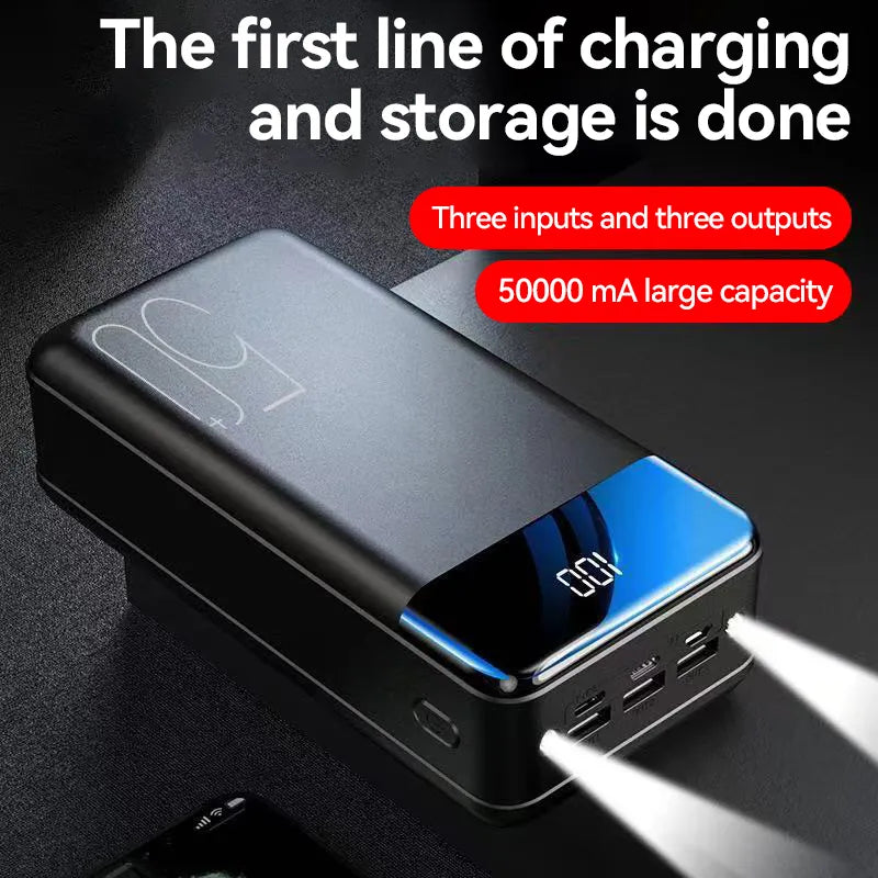 70,000mAh High-Capacity Power Bank - Super Fast Charging for Mobile Phones, Tablets, and Laptops - Portable External Battery Pack