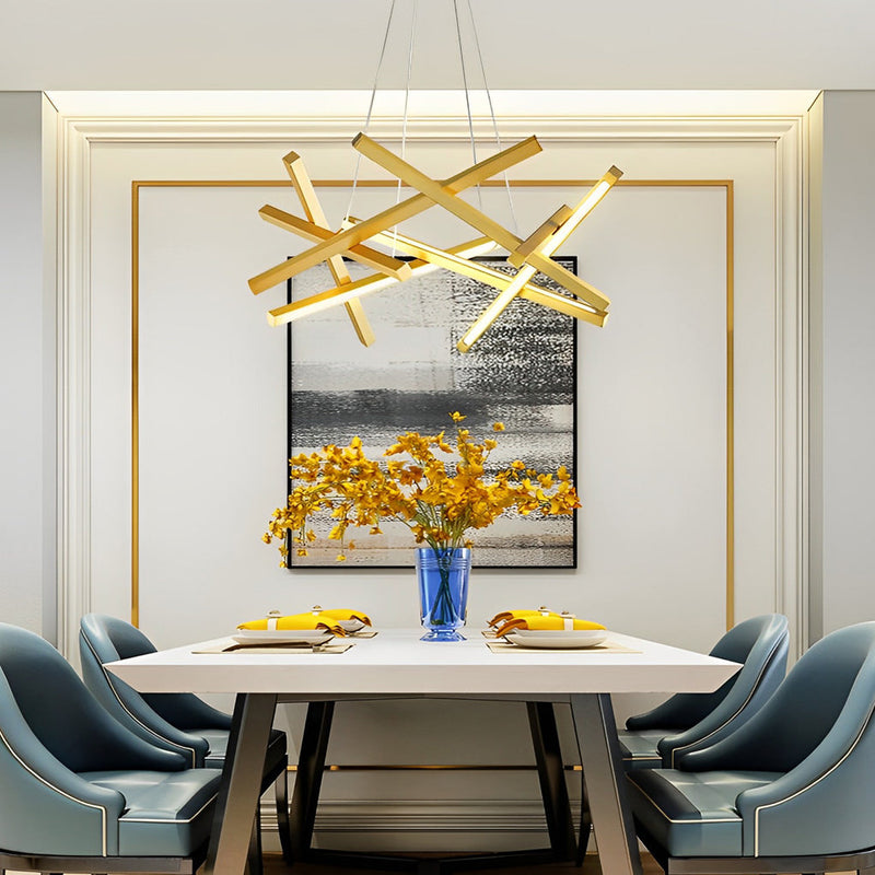 8-Light Modern LED Sputnik Chandelier - Stylish Ceiling Light Fixture for Contemporary Home Decor