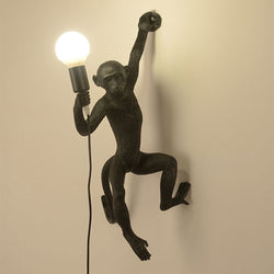 Quirky Resin Monkey Wall Light - Unique Decorative Lighting for Home Decor