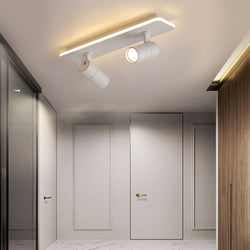 Minimalist Adjustable LED Flush Mount Spotlight - 2/3/4 Light Long Rectangular Design for Modern Home Lighting