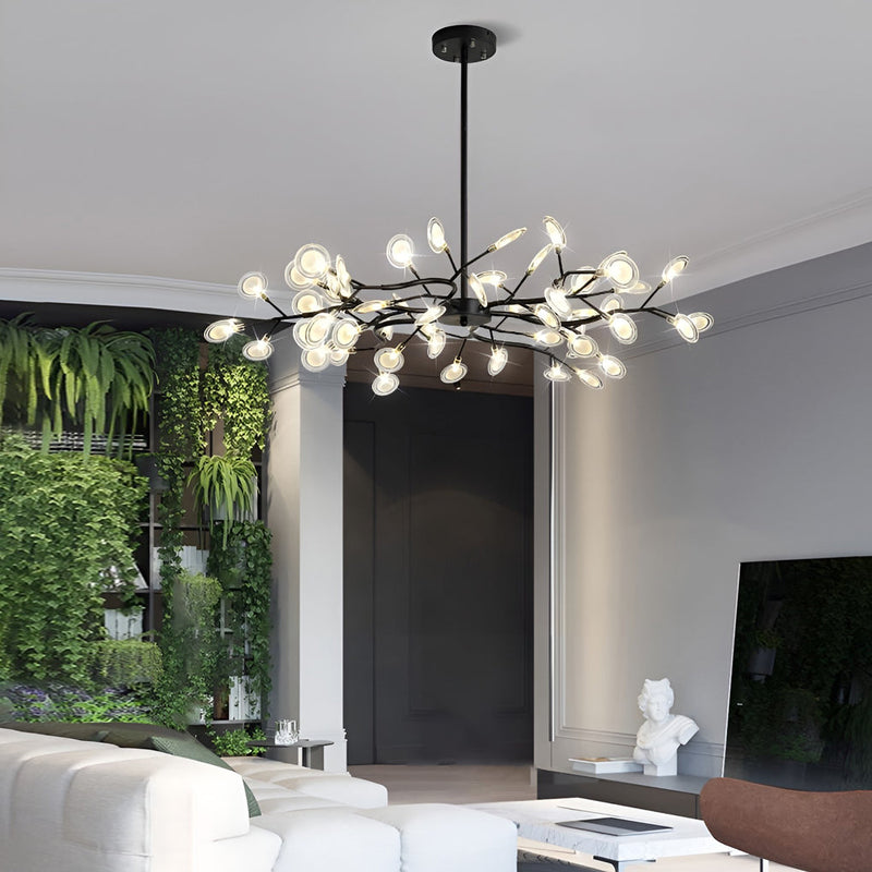 Nordic Branches Metal & Acrylic Chandelier - Modern Hanging Ceiling Light Fixture