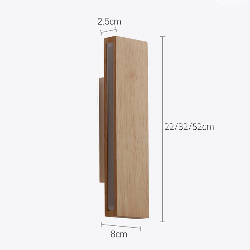Rotatable Wood LED Wall Light - Stylish & Modern Design for Home Decor