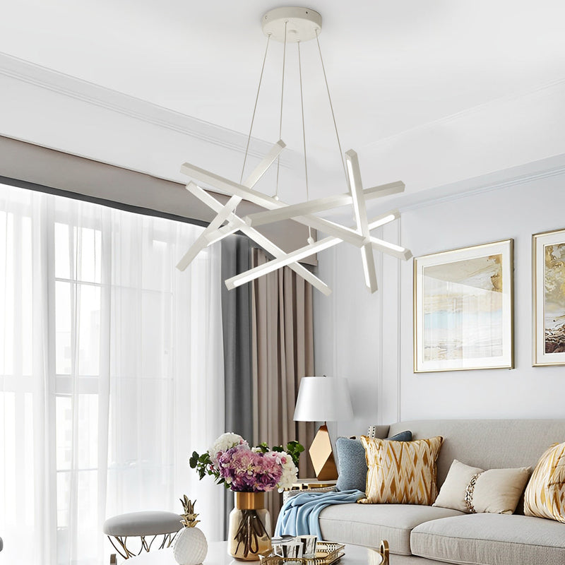8-Light Modern LED Sputnik Chandelier - Stylish Ceiling Light Fixture for Contemporary Home Decor