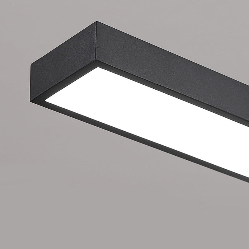 Modern Black Linear LED Flush Mount Ceiling Light - Sleek Spot Lighting for Contemporary Spaces