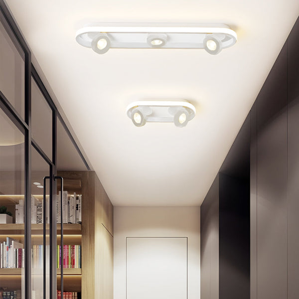 Modern Adjustable Rounded Rectangular LED Ceiling Spotlight - Sleek Design for Home & Office Lighting