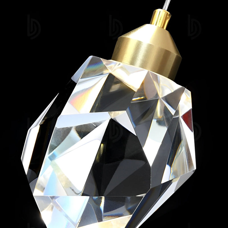 Modern Duplex Staircase Chandelier - Spiral Crystal Electroplated Metal Design for Elegant Home Lighting