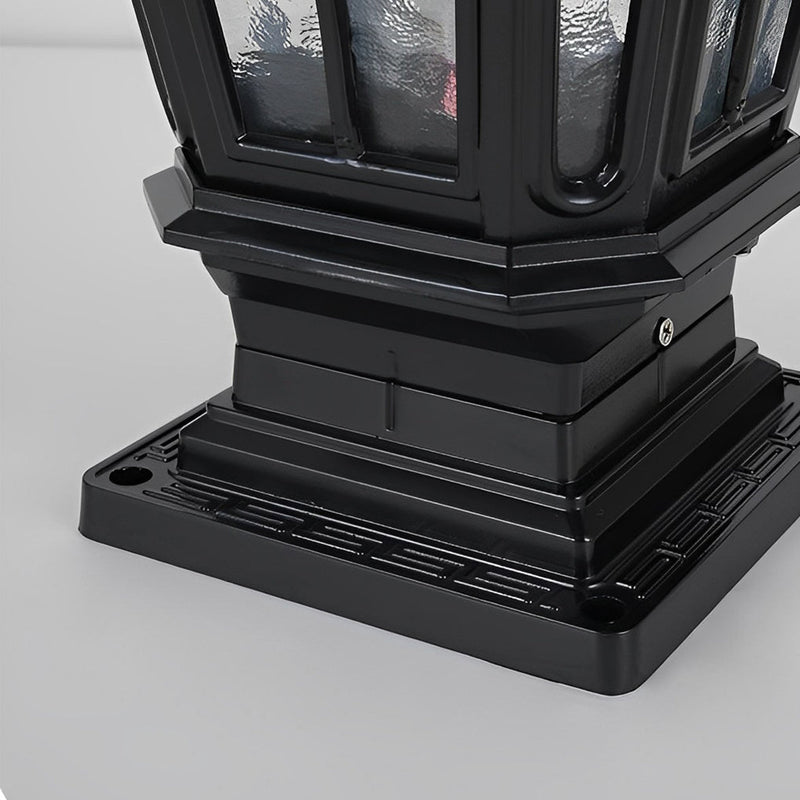 Retro Pavilion-Style Waterproof LED Solar-Powered Fence Post Lights - Elegant Outdoor Lighting for Gardens & Pathways