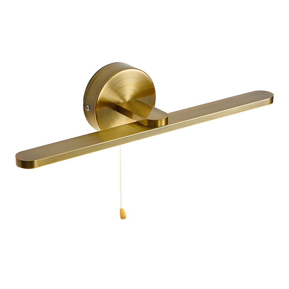 15.74'' Modern LED Linear Vanity Light with Pull Rope Switch - Stylish Black/Bronze Bathroom Lighting Fixture