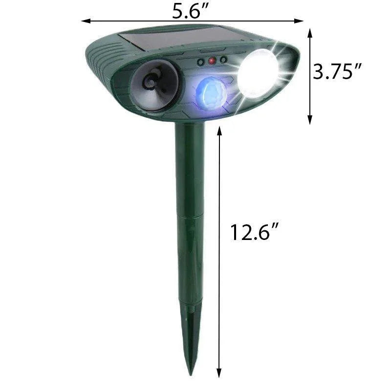 4-Pack Solar-Powered Ultrasonic Deer Repeller - Effective Deer Deterrent, Results in 48 Hours