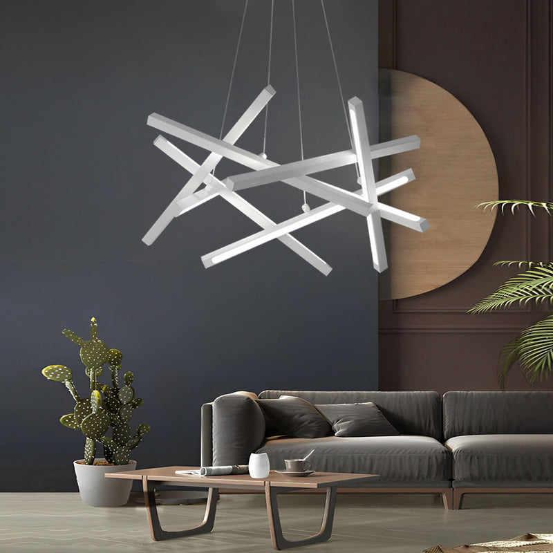 8-Light Modern LED Sputnik Chandelier - Stylish Ceiling Light Fixture for Contemporary Home Decor