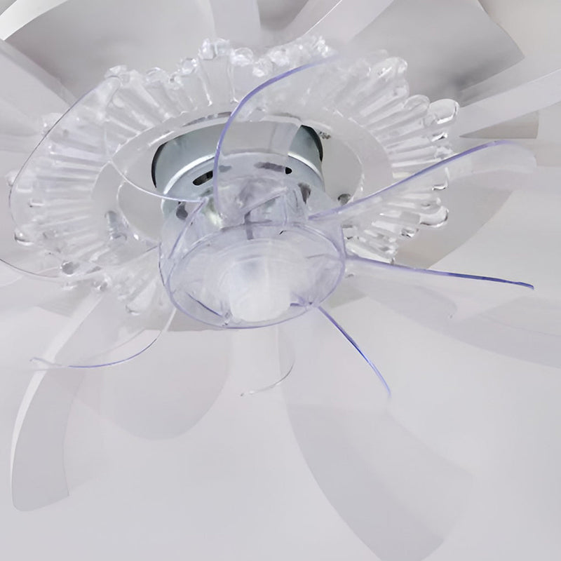 Nordic Creative Flower-Shaped LED Ceiling Fan Light with 3-Step Dimming - Modern Home Decor