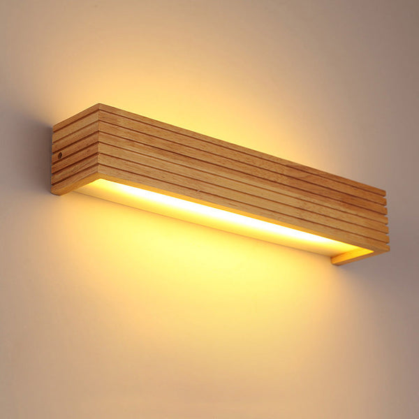 Modern Wood LED Wall Light Fixture - Stylish & Energy-Efficient Lighting for Home Decor