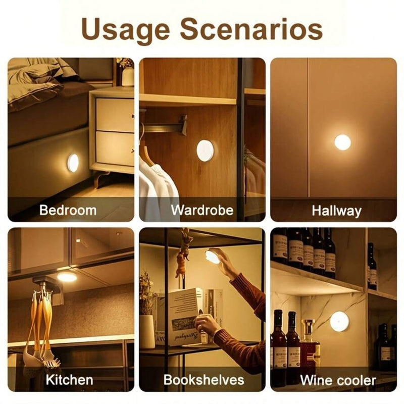 Indoor LED Motion Sensor Light - Energy-Efficient, Automatic On/Off, Ideal for Hallways, Closets, and Stairs