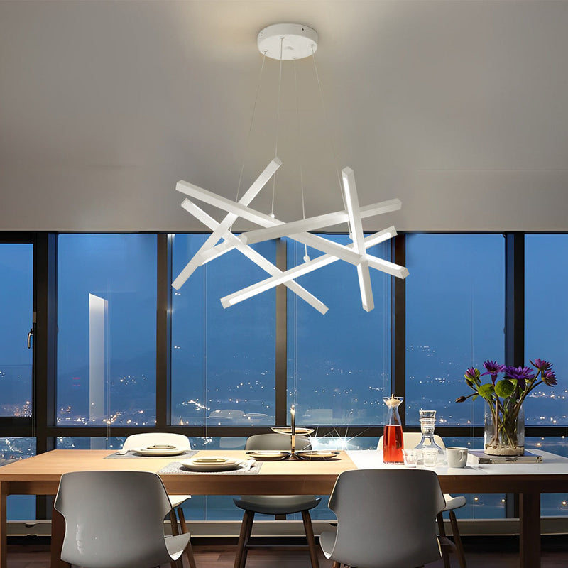 8-Light Modern LED Sputnik Chandelier - Stylish Ceiling Light Fixture for Contemporary Home Decor