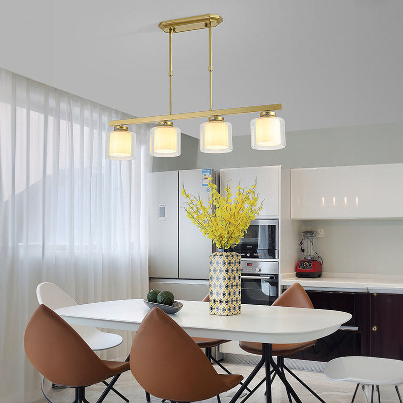 Modern Glass Ceiling Light Fixture for Kitchen Island - Stylish Pendant Lighting for Contemporary Home Decor