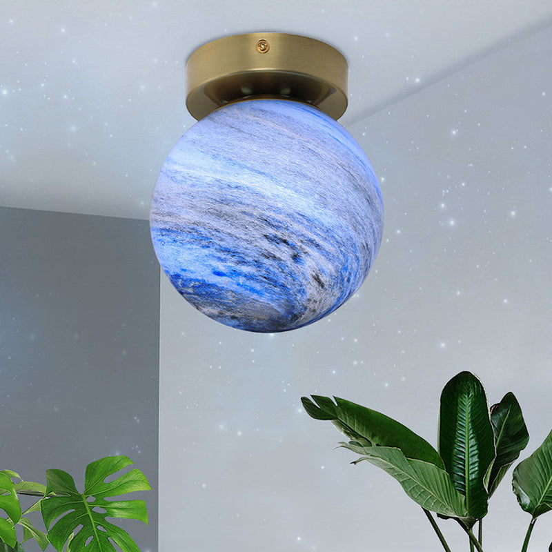 Modern Glass Globe Ceiling Light Fixture - Contemporary Pendant Lighting for Home Decor
