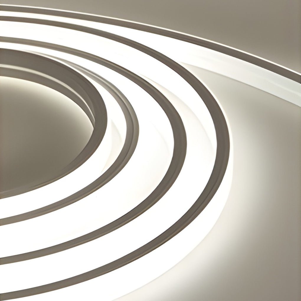 0.39'' Waterproof Recessed LED Under Tread Stair Lighting - Modern Flexible Strip Light for Safe and Stylish Illumination