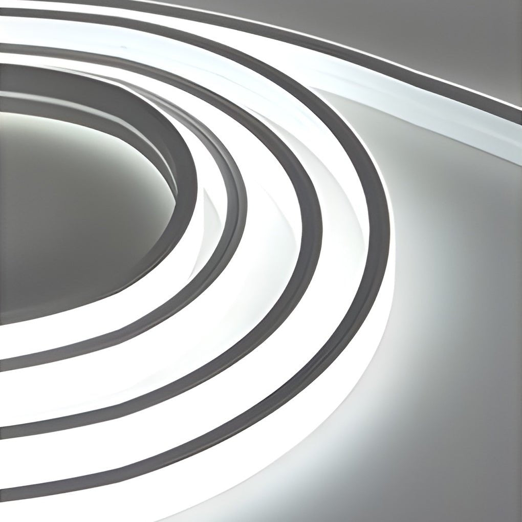 0.39'' Waterproof Recessed LED Under Tread Stair Lighting - Modern Flexible Strip Light for Safe and Stylish Illumination