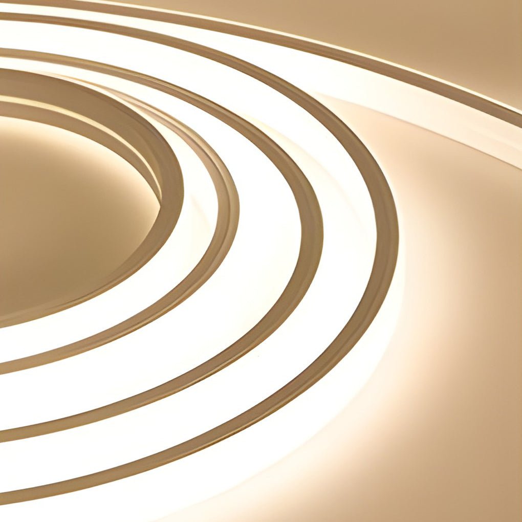 0.39'' Waterproof Recessed LED Under Tread Stair Lighting - Modern Flexible Strip Light for Safe and Stylish Illumination