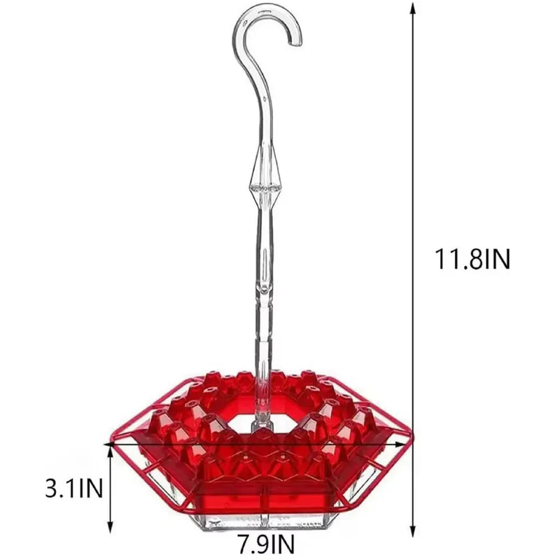 Ant-Proof Hummingbird Feeder with Hanging Perch - Durable Outdoor Bird Feeder for Gardens