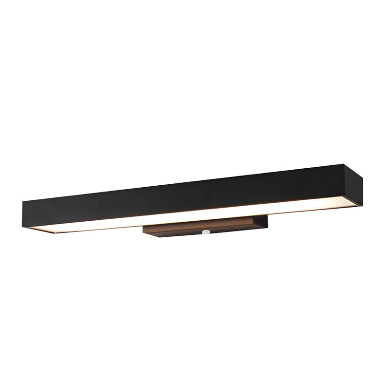 Outdoor Motion Sensor Black Rectangle Wall Light - Weatherproof Security Lighting for Patios, Gardens, and Entrances