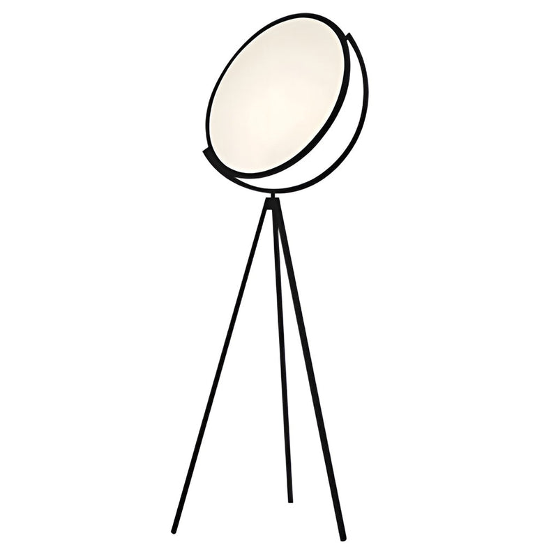 Modern Black Metal Rotating LED Tripod Floor Lamp - Adjustable Height & Stylish Design