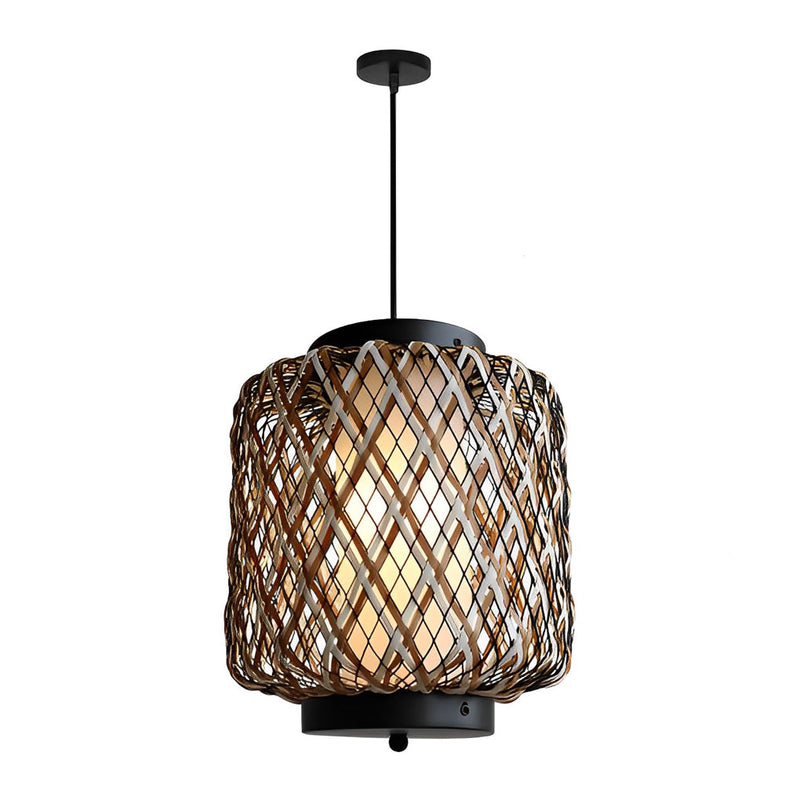 Rustic Modern Rattan Waterproof Outdoor Chandelier Pendant Ceiling Lights - Stylish & Durable Lighting for Patios & Gardens