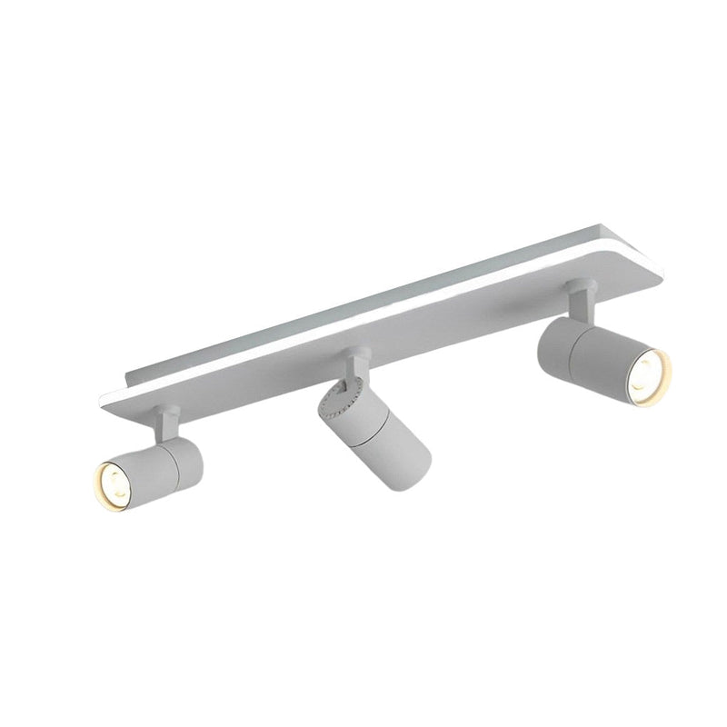 Minimalist Adjustable LED Flush Mount Spotlight - 2/3/4 Light Long Rectangular Design for Modern Home Lighting