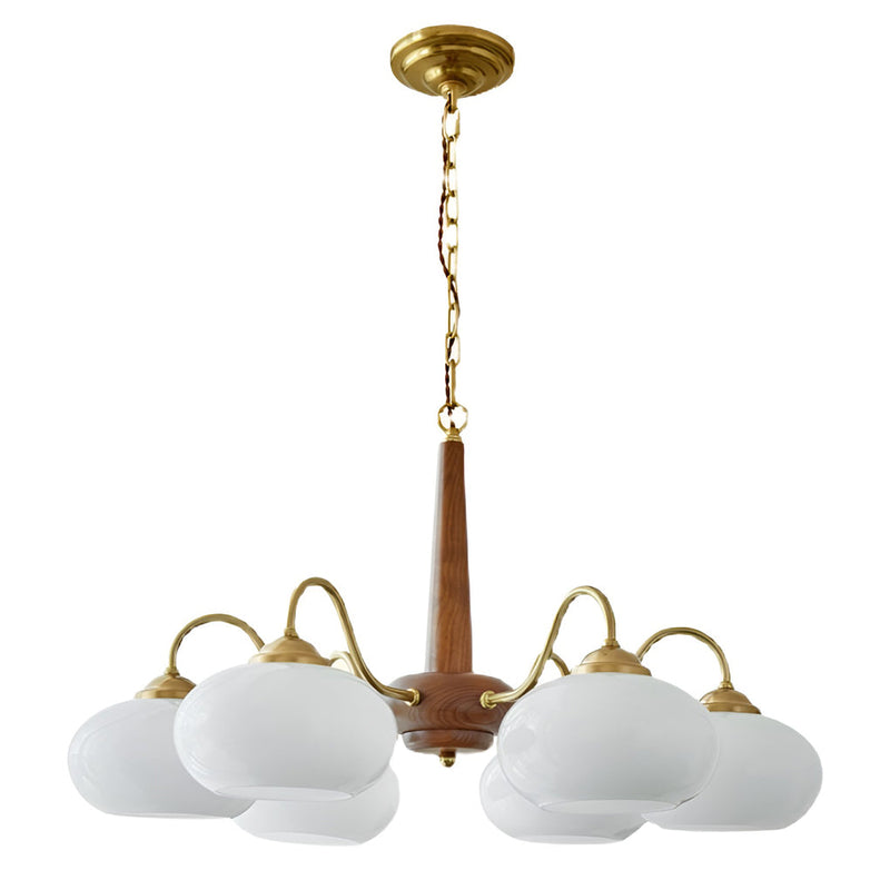 Optimized Product Title: "Nordic Chandelier - 4 & 6-Light Glass & Wood E27 LED Hanging Ceiling Light Fixture" 

This title includes relevant keywords while maintaining clarity and appeal for potential customers.