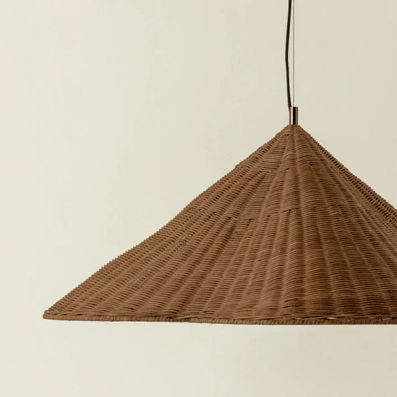Rustic Rattan Woven Pendant Light - Boho Ceiling Lamp for Cozy Home Decor