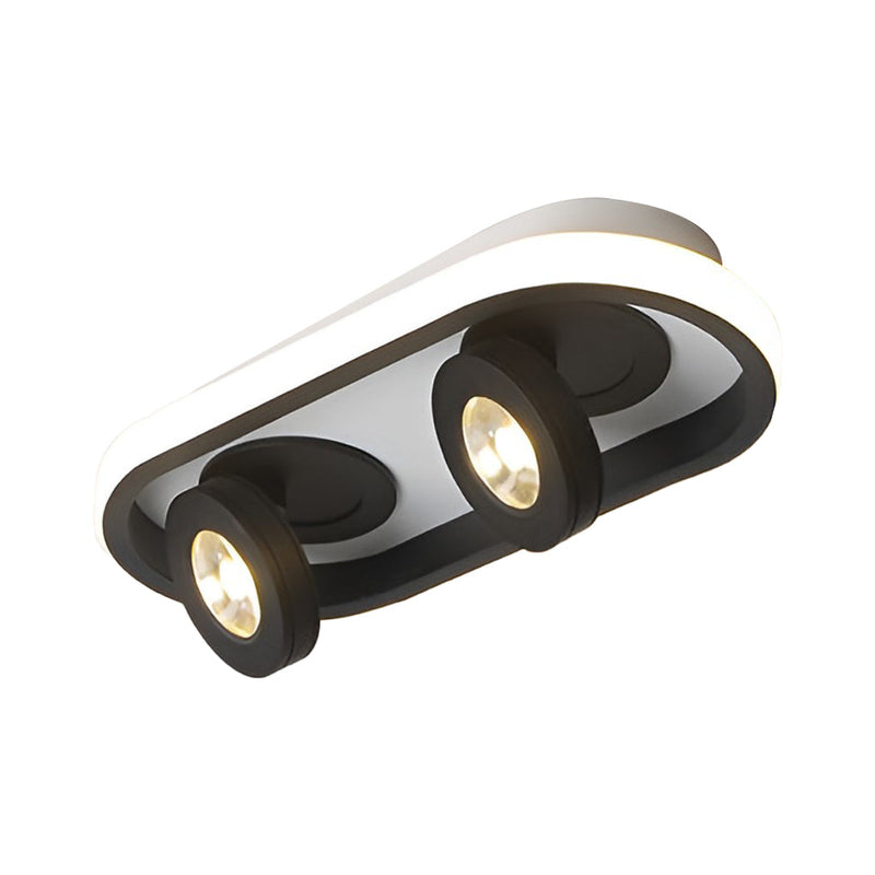 Modern Adjustable Rounded Rectangular LED Ceiling Spotlight - Sleek Design for Home & Office Lighting