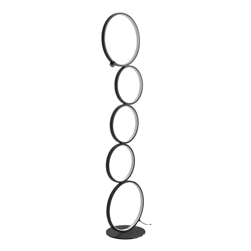 Modern Artistic 5-Circle LED Floor Lamp - Stylish Stack Design for Home Decor