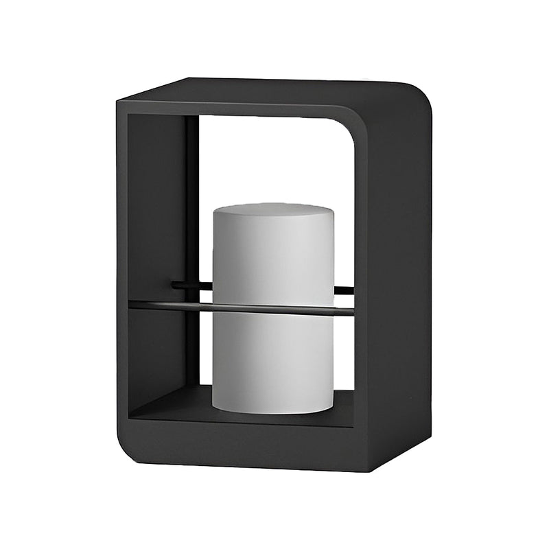 Modern Waterproof Black Rectangular Solar Lanterns - Stylish Outdoor Lighting for Gardens & Patios