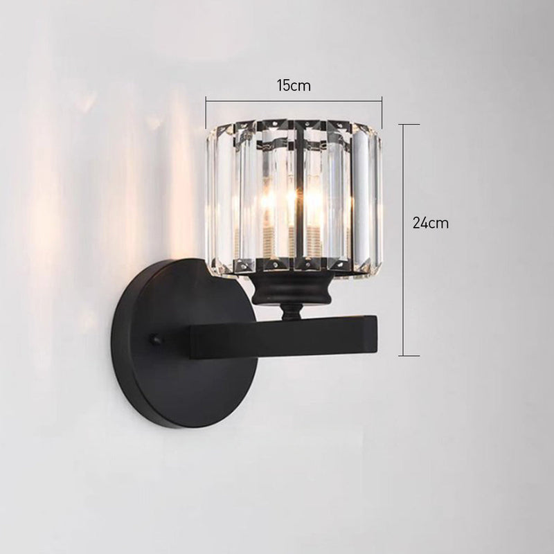 Modern Crystal Glass Wall Light with Elegant Arm Design - Stylish Home Lighting Fixture