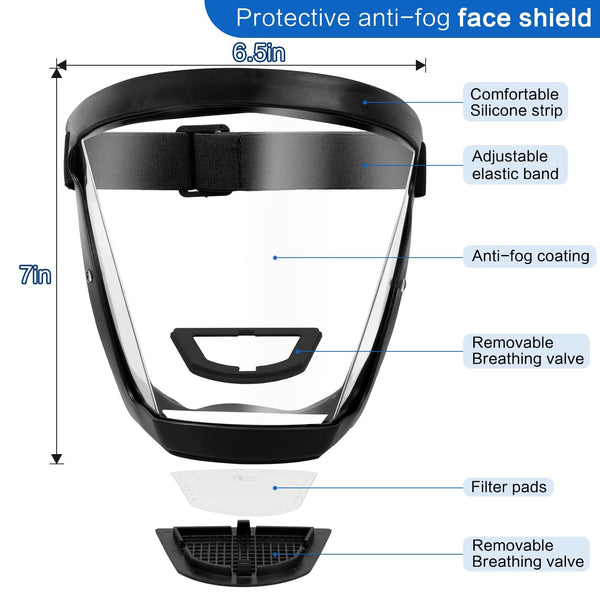 Premium Anti-Fog Face Shield - Superior Protection & Clarity for All-Day Comfort