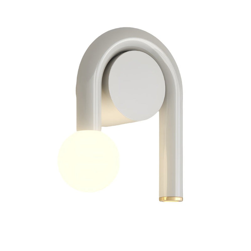 Matte Black 2-Light Arched U-Shaped Iron Wall Sconce - LED Bathroom Vanity Lighting