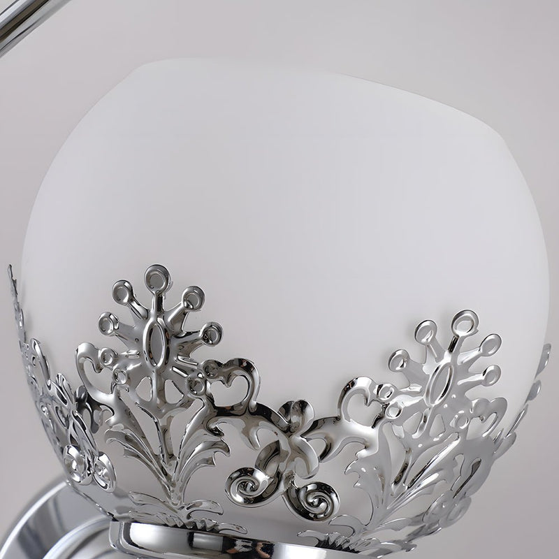 Elegant 2-Light Glass Flower LED Wall Sconces - Modern European Style Lighting Fixture