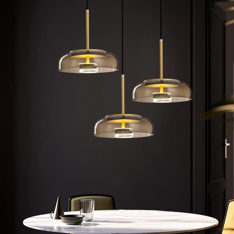 Modern Glass LED Pendant Light - Stylish Ceiling Lamp for Home Decor