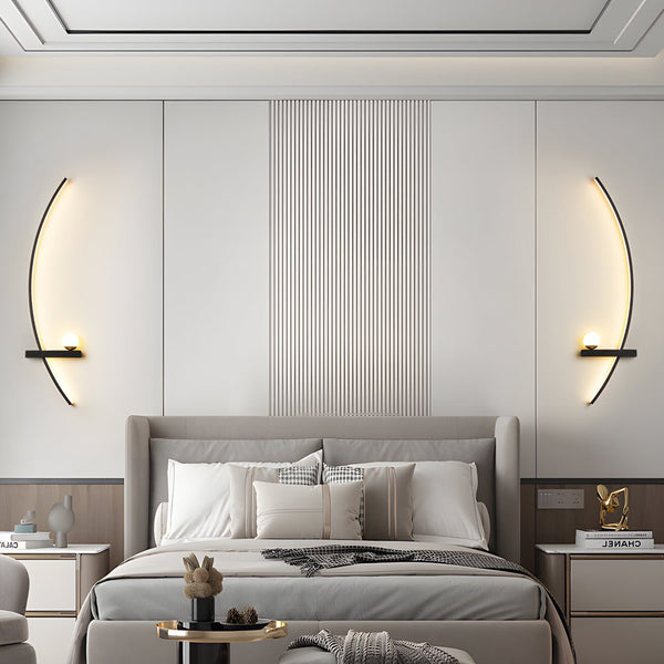 21-Inch Curved LED Wall Sconce - 3-Step Dimming Wall Lamp for Modern Lighting
