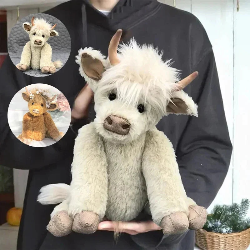 Charming Highland Cow with Floral Accents - Perfect Home Decor & Gift Idea