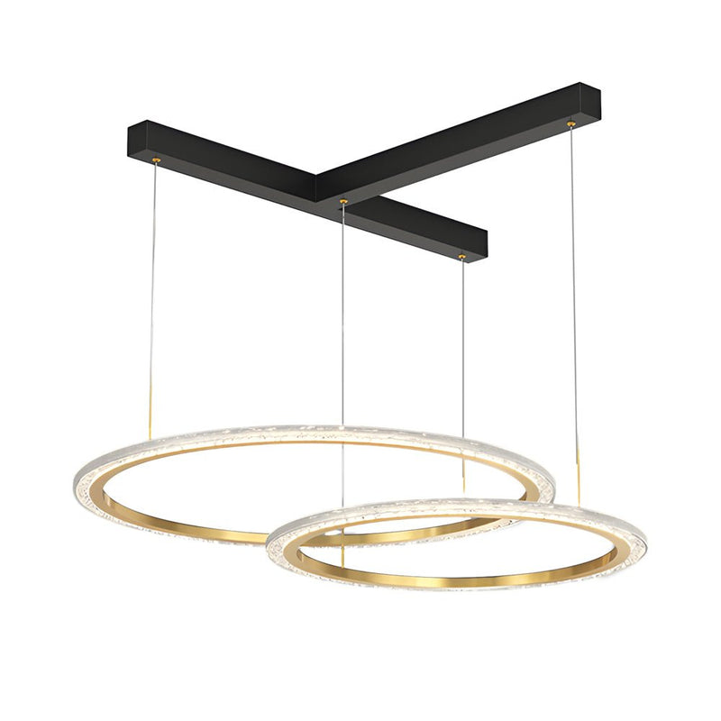 Modern 2/3 Ring Three-Step Dimming Ceiling Light Fixture - Stylish Chandelier for Home Decor