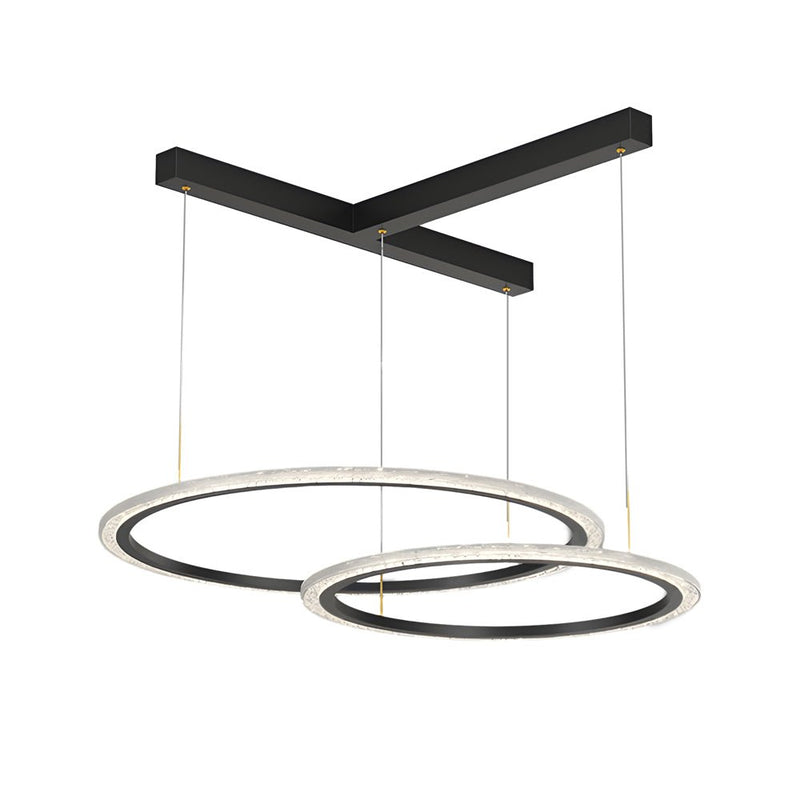 Modern 2/3 Ring Three-Step Dimming Ceiling Light Fixture - Stylish Chandelier for Home Decor