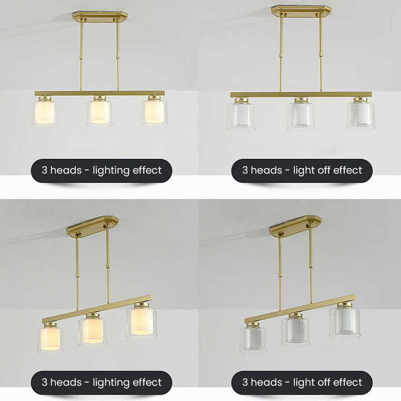 Modern Glass Ceiling Light Fixture for Kitchen Island - Stylish Pendant Lighting for Contemporary Home Decor