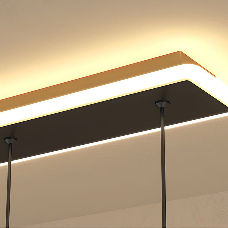 Modern 2/4-Light LED Acrylic Seagull Linear Chandelier - Stylish Lighting Fixture for Dining Room
